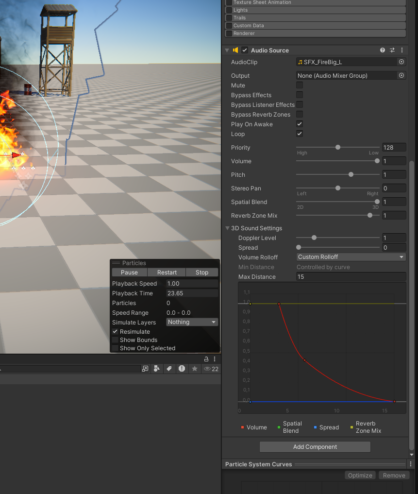 Parçacık sistemi ayarları